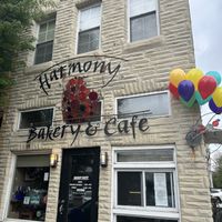 Balloons celebrating their 10-year-anniversary   at Harmony Bakery in Baltimore