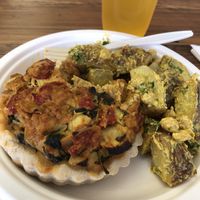 Chick pea tart and potato salad.  at Harmony Bakery in Baltimore