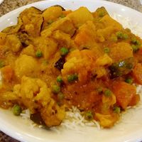 Vegetable curry (vegan) at Raja Rani in Heidelberg