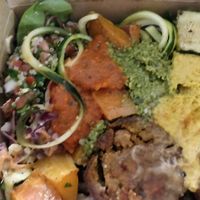 vegan salad box with falafel at Beyond the Kale in Bath