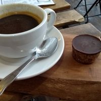 Coffee and peanut butter bomb, didn't love either at Beyond the Kale in Bath