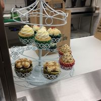 Selection of vegan cupcakes. at VBites - Holland & Barrett in Chester