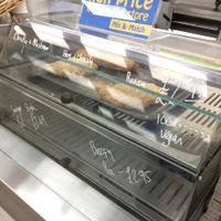 Selection of vegan pies and pastries. at VBites - Holland & Barrett in Chester