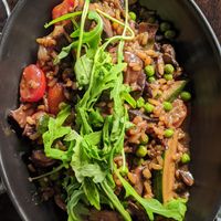 Mushroom risotto at Cin Cin in Wellington