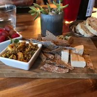the cheese board at GreenSpace Cafe in Ferndale
