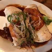 poblano enchiladas  at GreenSpace Cafe in Ferndale