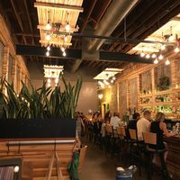 trendy interior at GreenSpace Cafe in Ferndale