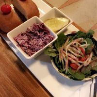 Jack Fruit BBQ sandwhich  at GreenSpace Cafe in Ferndale