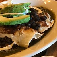 Jackfruit enchiladas  at GreenSpace Cafe in Ferndale