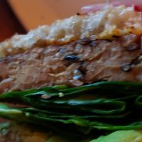 Black Bean burger at GreenSpace Cafe in Ferndale