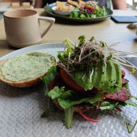 Tempeh Bacon Bun with Avocado - nice dish which suites for a normal to small hunger at FOAM in The Hague