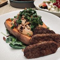 Mexican-style sweet potato with tempeh bacon  at FOAM in The Hague
