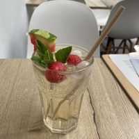 Homemade elderflower lemonade: very good  at FOAM in The Hague