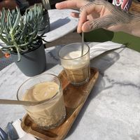 Iced coffee en pumpkin spice latte  at FOAM in The Hague