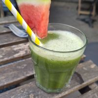 Gezond en smakelijk vers sapje at FOAM in The Hague