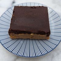 chocolate, cookie dough, and peanut butter bar at FOAM in The Hague