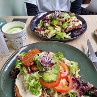 Avocado sandwich and something with tempeh  at FOAM in The Hague