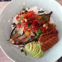 Roasted aubergine at FOAM in The Hague