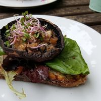 Portobello burger at FOAM in The Hague