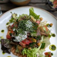 Gyros with ouster mushrooms, yum!! at FOAM in The Hague