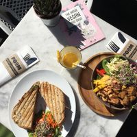 toastie and bowl. at FOAM in The Hague