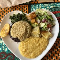 Rainbow platter  at LoveGift Vegan Cafe in South East London