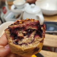 peach muffin at Sweet Irene in Bergamo