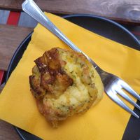 vegan zuccini frittata at Sweet Irene in Bergamo