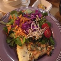 Salad and quiche at Sweet Irene in Bergamo