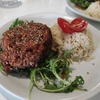 Cogumelos recheados com arroz at Bar do Girassol in Amarante