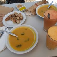 Soup, bread and natural juices at Bar do Girassol in Amarante