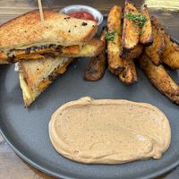 Sweet potato grilled cheese. Delicious.   at Shine Plant Based Kitchen in Orillia