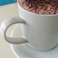 Soy hot chocolate at Earthy Eating Cafe in Lyndhurst