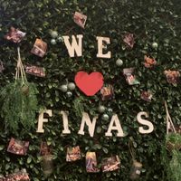 Nice feature wall at Fina's 2 in Fitzroy