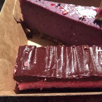 cherry ripe slice and berry cheesecake at Fina's 2 in Fitzroy