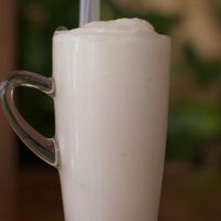 Custard apple smoothie at Fina's 2 in Fitzroy