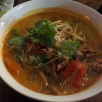 quang noodle and special spicy soup at Fina's 2 in Fitzroy