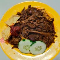 Famous dark (duck) rice available after 230pm at Foy Yin Vegetarian Food 佛音素食 - AMK 628 Market in Northeast Singapore