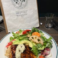 Teriyaki tofu plate 🥗😻 at Cori in Tokyo
