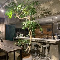 Really cool post infusdrial interior design at Cori in Tokyo