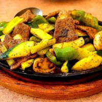 Sizzling Beef & Mushroom (they bring it to you literally sizzling) at Veggie Lee in Hayward