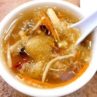 Shark's Fin Bamboo Fungus Soup at Veggie Lee in Hayward