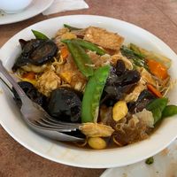 Deluxe Pan Fried Noodles at Veggie Lee in Hayward
