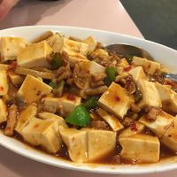 Tofu and fried (mock) pork at Veggie Lee in Hayward
