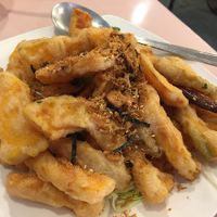 Fried pumpkin. Incredible!! at Veggie Lee in Hayward