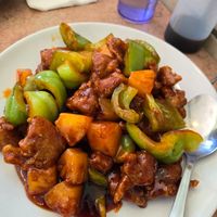 Sweet and sour chicken at Veggie Lee in Hayward