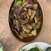 Satay eggplant   at Veggie Lee in Hayward