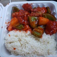 Vegan Sweet and Sour Pork at Veggie Lee in Hayward