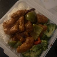 General tso chicken  at Veggie Lee in Hayward