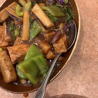 Eggplant and tofu  at Veggie Lee in Hayward